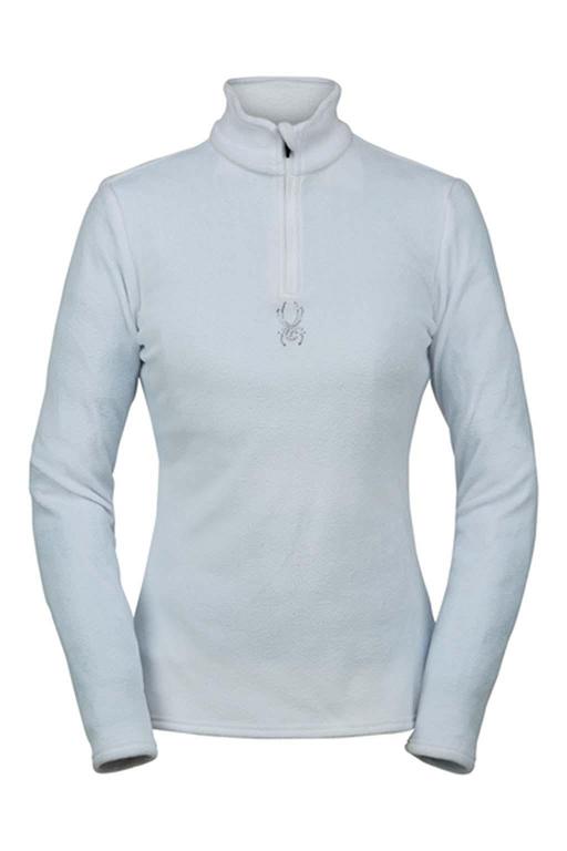 Top Spyder Shimmer Bug Zip T-Neck Blancos Para Mujer Mexico MX96543